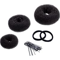 3 Piezas Anillo de Donut de Moño Juego para Hacer Moño Incluye Grande- Medio y Pequeño (Marrón)